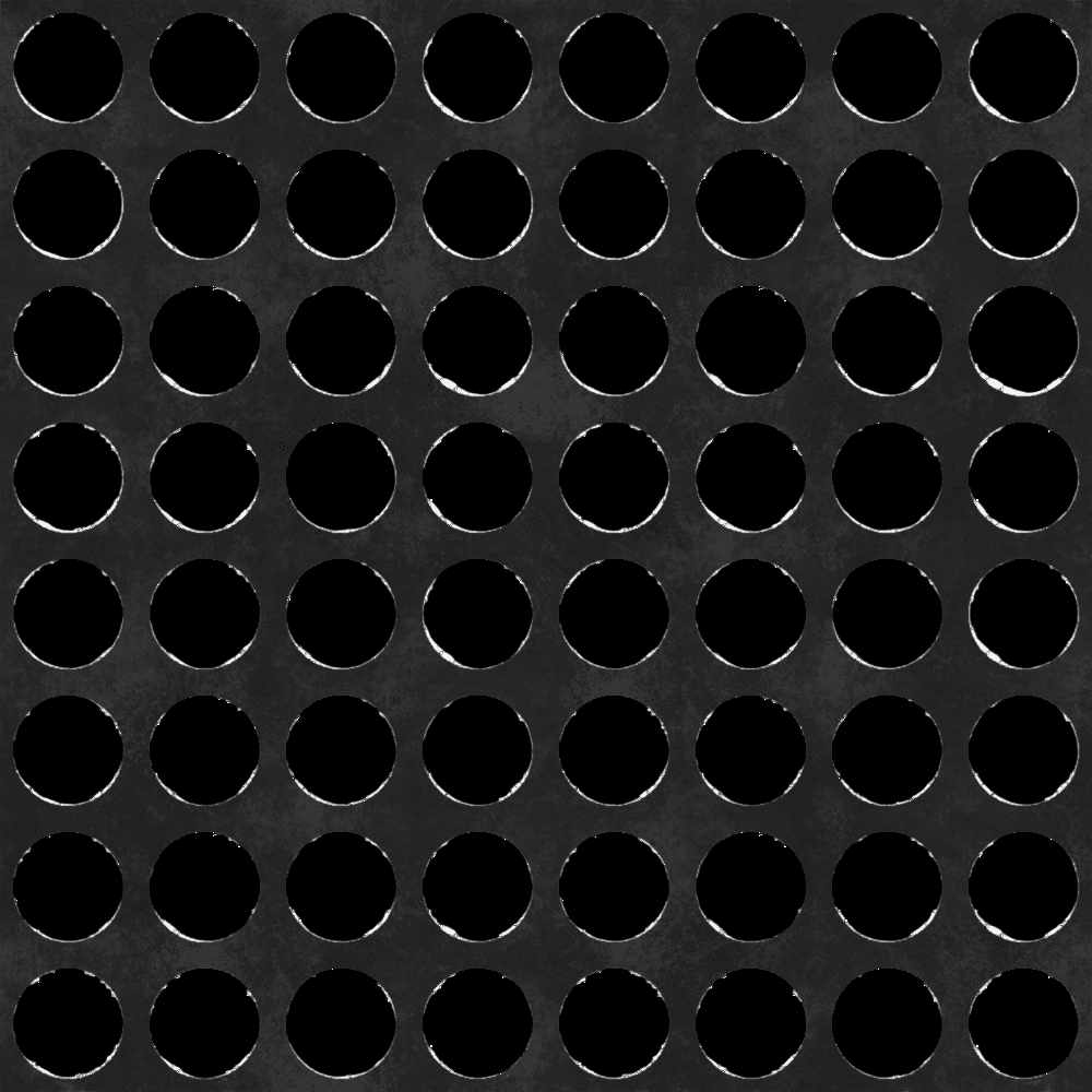 A tall, rectangular modular storage unit, black in color, featuring a grid of numerous circular open… — free BLEND 3D model