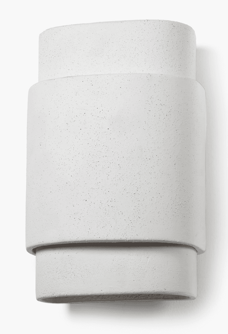 A minimalist wall-mounted lighting fixture, likely a sconce, featuring a stacked oval design. The ob… — 3D model