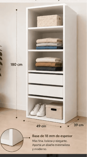 A tall, narrow white storage unit featuring multiple open shelves for display and organization, comp… — 3D model