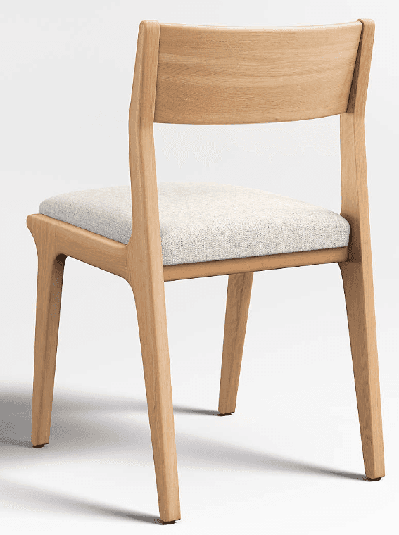 This is a modern dining chair crafted from light-colored wood, likely oak or ash, featuring a minima… — 3D model