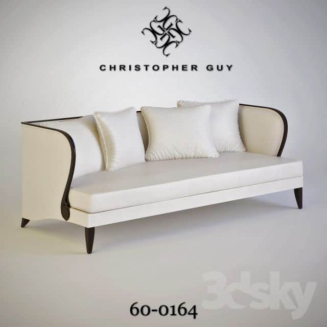 A contemporary daybed featuring an elegant, asymmetrical curved backrest and side, upholstered in li… — 3D model