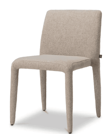 An armless dining chair featuring a fully upholstered design, where both the seat and backrest, as w… — 3D model