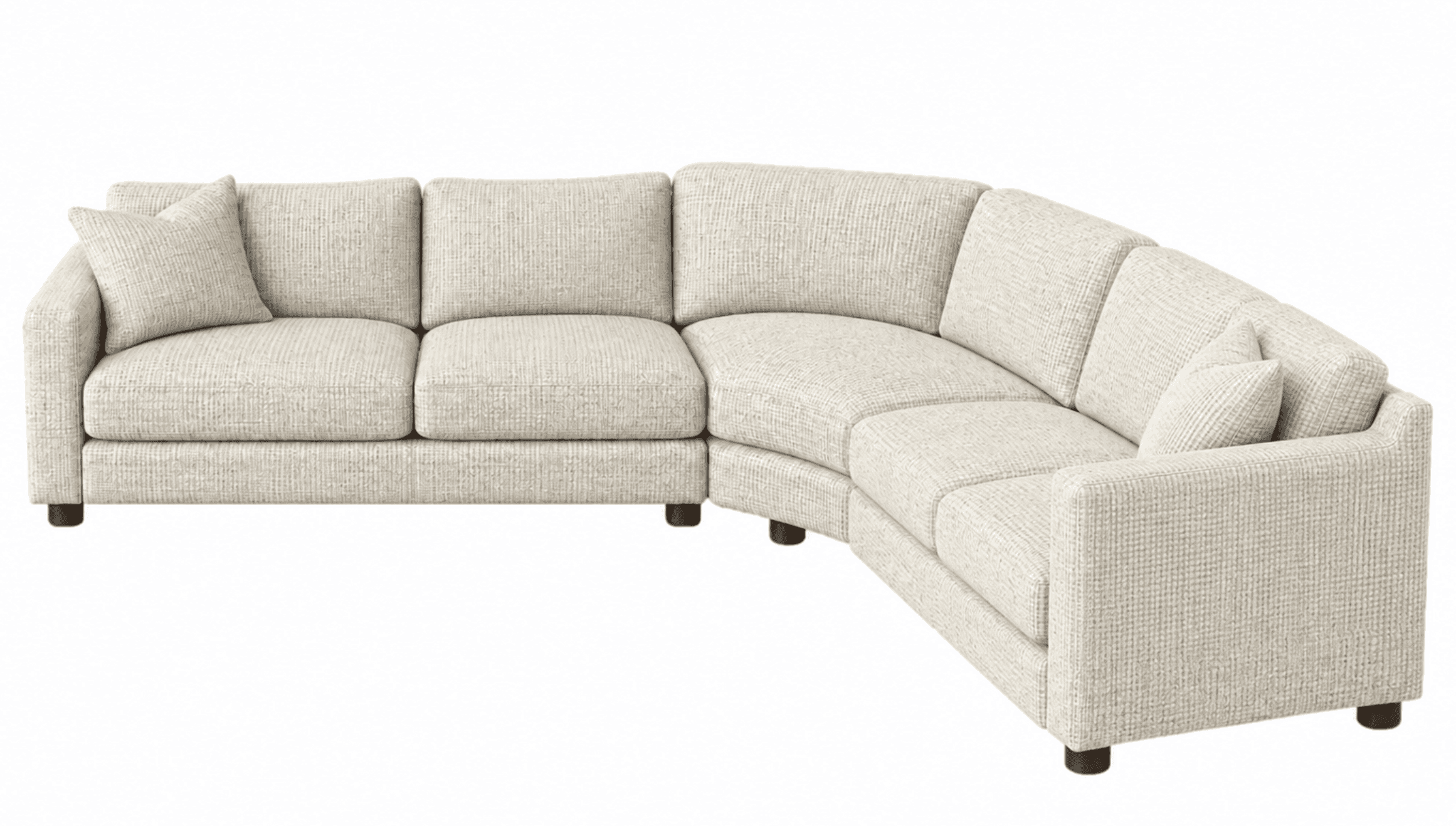 A contemporary L-shaped modular sectional sofa featuring multiple connected units, including a disti… — 3D model