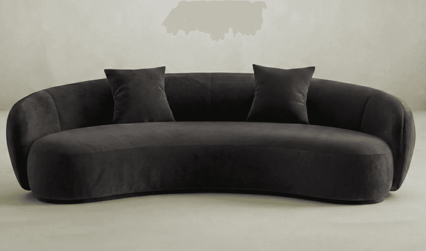 A contemporary curved sofa with a rounded silhouette. It features a low-profile design with integrat… — free OBJ 3D model
