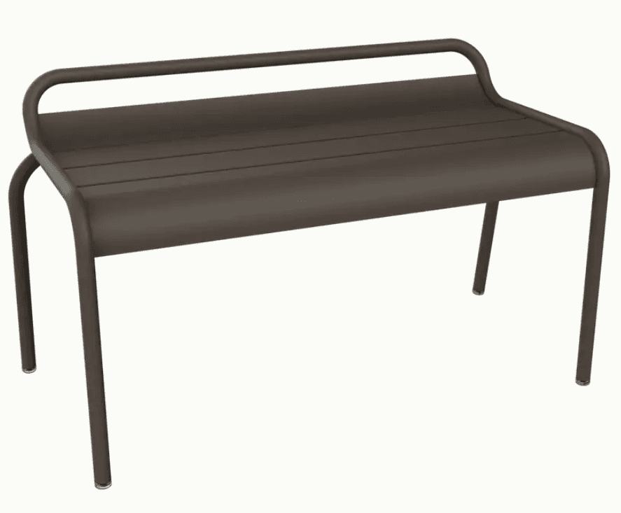 A modern bench with a continuous frame that forms the legs, seat support, and backrest. The seat is… — 3D model