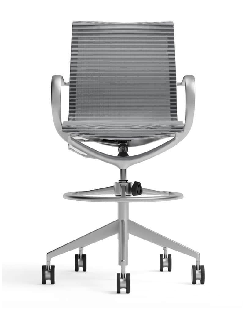A modern, ergonomic office chair with a high backrest and adjustable features. The chair features a… — 3D model