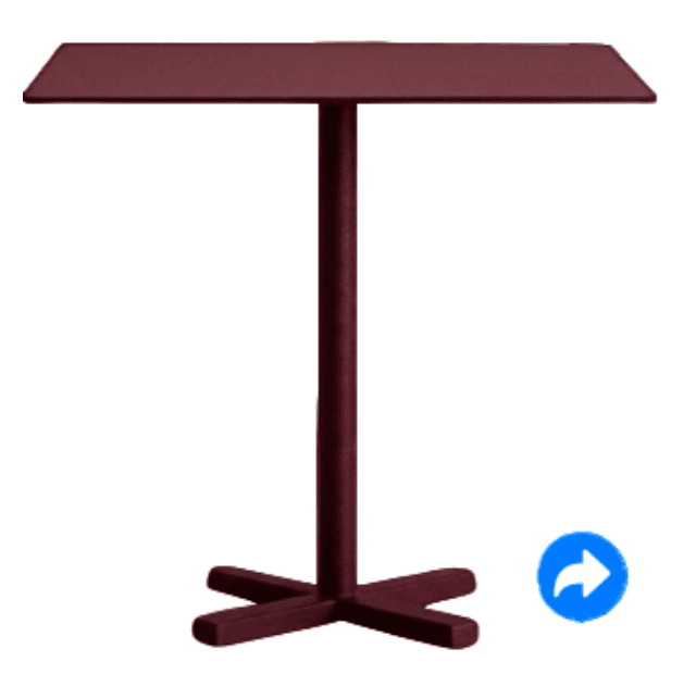 A minimalist C-table featuring a rectangular tabletop, a single central pedestal, and an X-shaped cr… — free STL 3D model