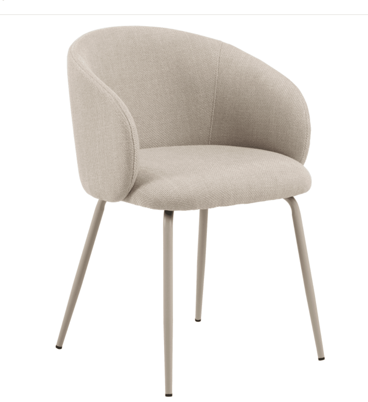 A modern upholstered tub-style chair featuring a continuous, curved backrest and armrests, all seaml… — free GLB 3D model