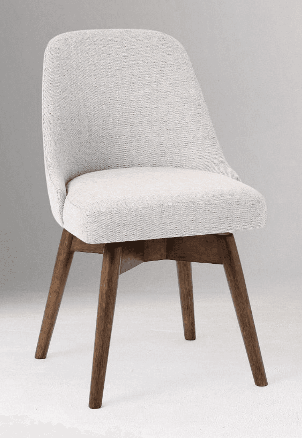 An armless, upholstered side chair featuring a gently curved backrest and a comfortable seat, suppor… — 3D model