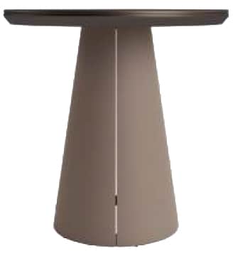 A modern bar table with a tapered pedestal base. The base is conical, widening towards the bottom an… — 3D model