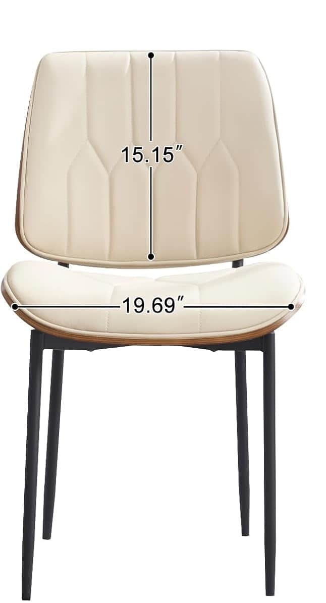 A dining chair with a curved, padded seat and backrest. The seat and backrest appear to be upholster… — 3D model