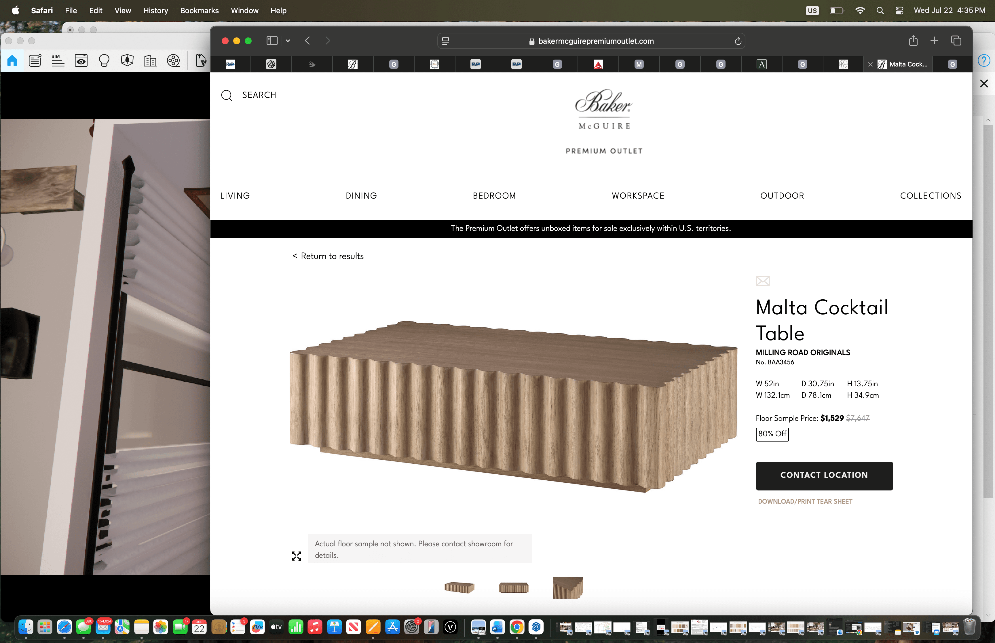 A low-profile rectangular coffee table characterized by a distinctive fluted texture on all its vertical sides. The surface is flat and smooth, suggesting a functional tabletop. It is constructed from a light-toned wood, presenting a natural and contemporary aesthetic. — 3D model
