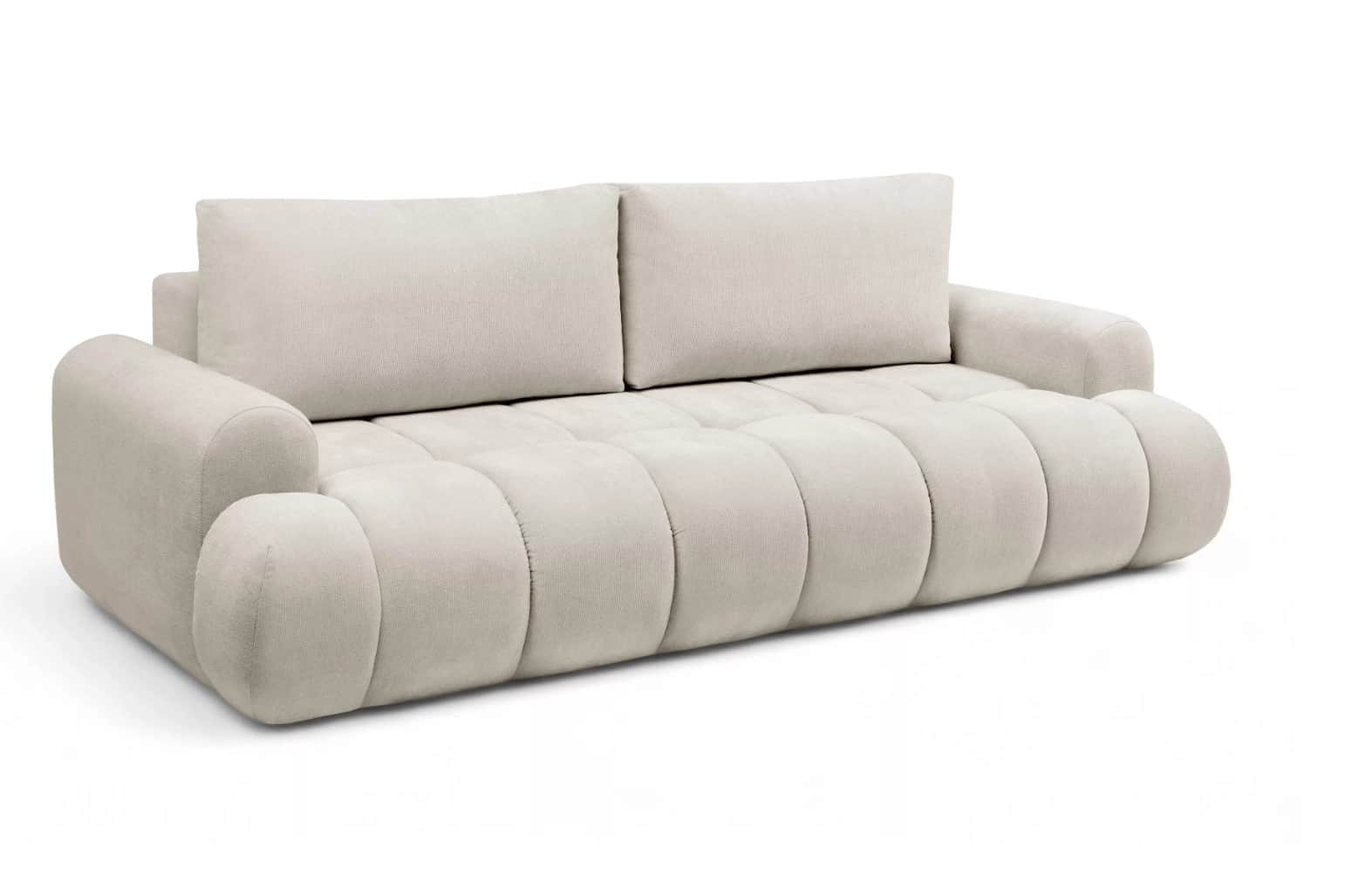 A contemporary sofa with a rounded, modular design. It features a low profile, thick, plush cushions… — free OBJ 3D model