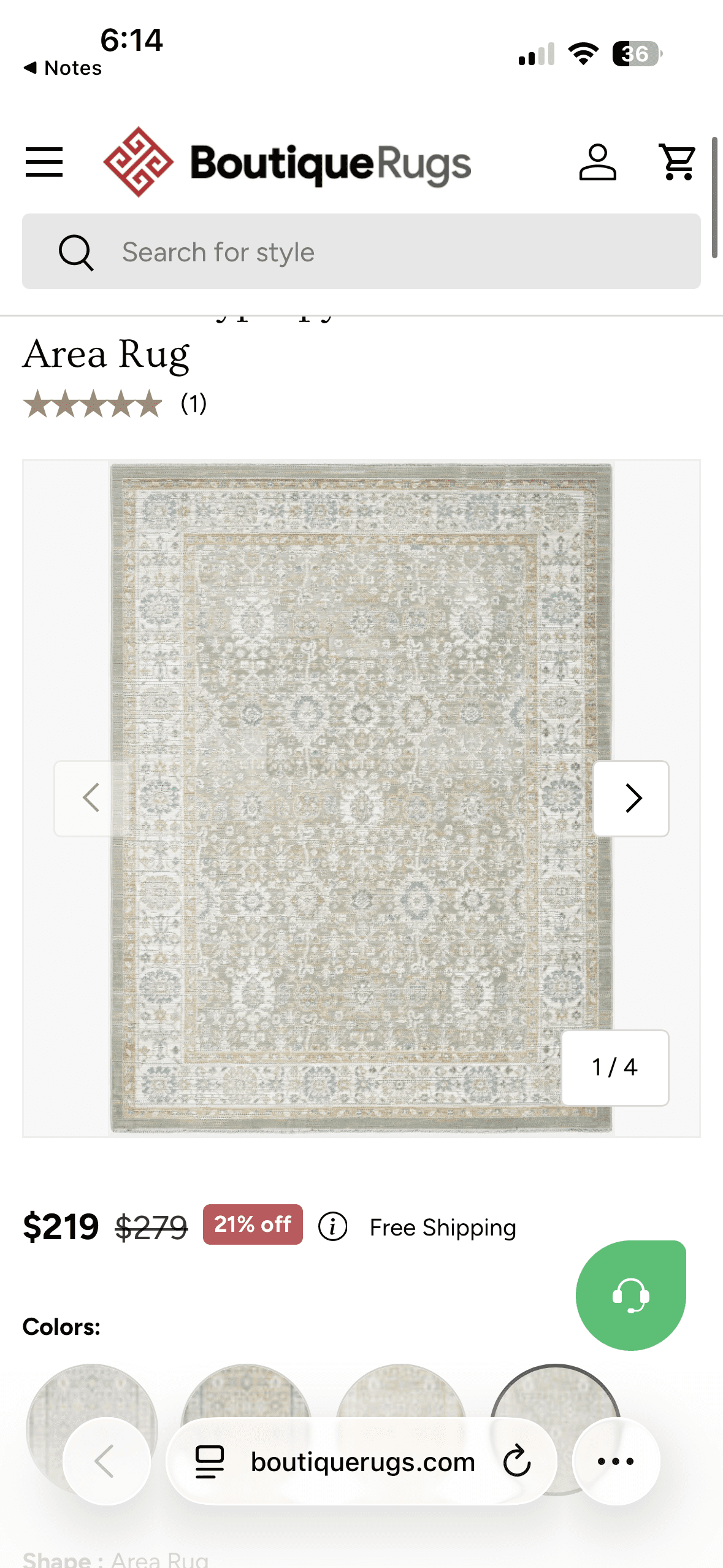 A rectangular area rug featuring a traditional, intricate Persian-inspired pattern with a slightly d… — 3D model