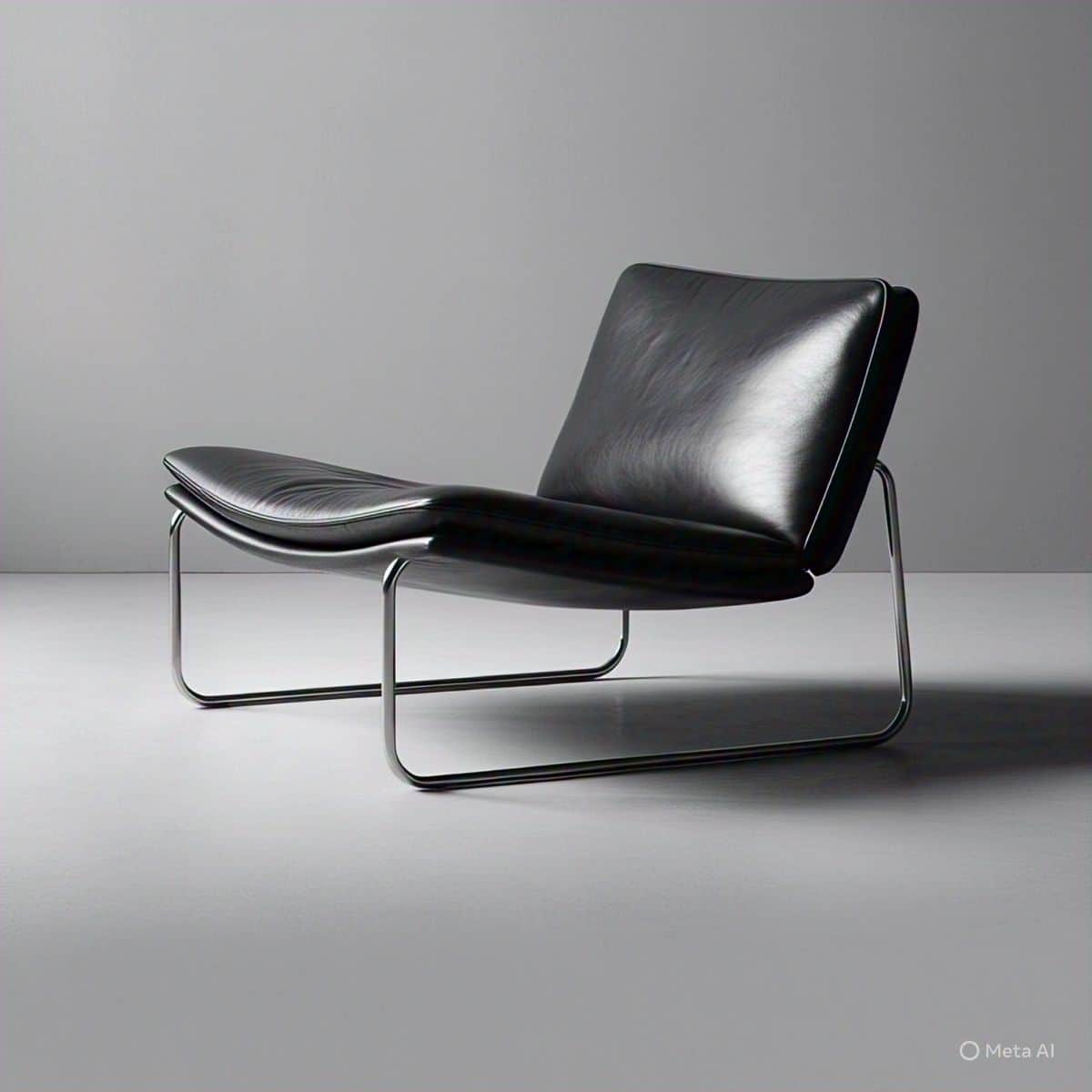 A modern lounge chair featuring a low-profile design with a contoured seat and backrest upholstered… — free OBJ 3D model