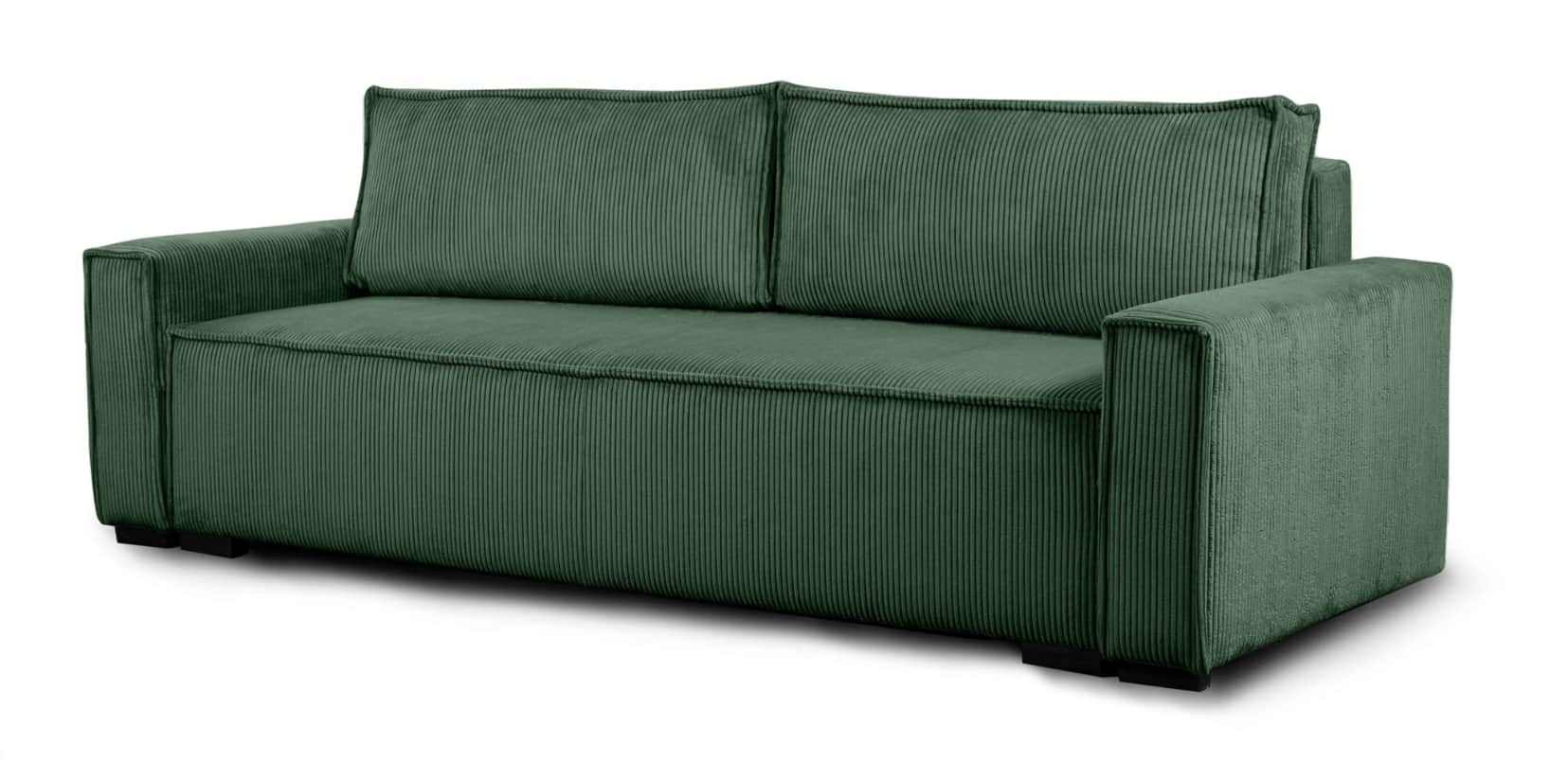 A contemporary sofa upholstered in a corduroy-textured fabric. The sofa features a clean, rectilinea… — 3D model