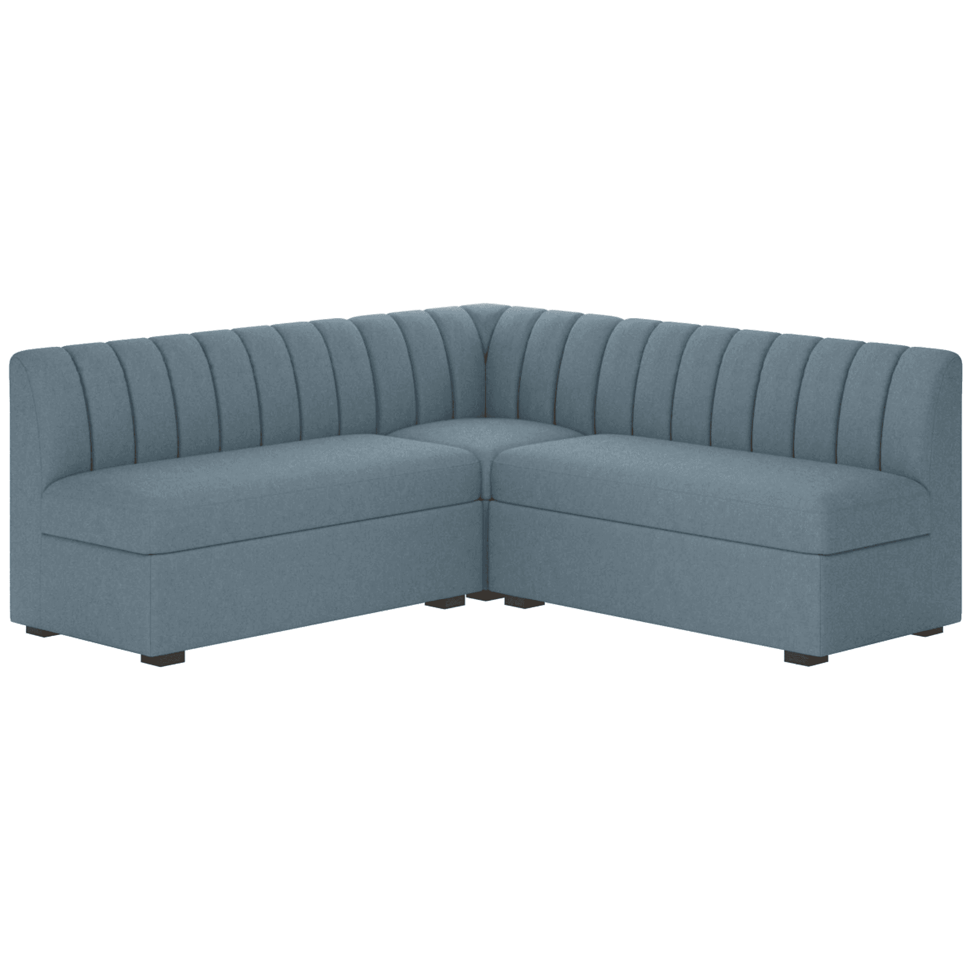 A two-piece L-shaped sectional sofa with a channeled backrest and a low profile. The sofa features u… — 3D model