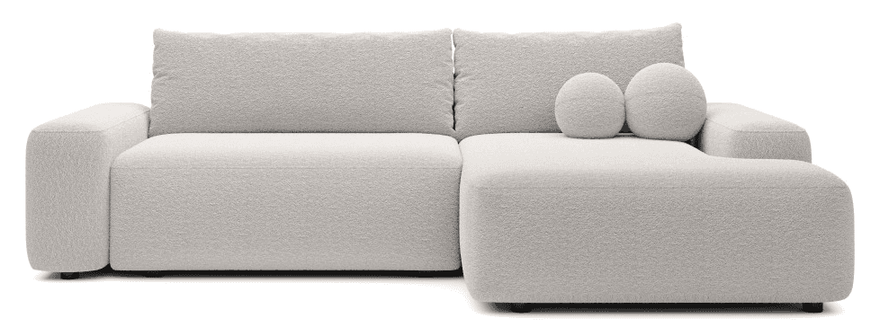 A sectional sofa with a plush, textured fabric upholstery. The sofa features a low profile, deep sea… — free OBJ 3D model