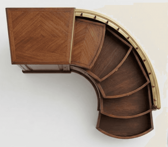 An exquisite Art Deco style bar cabinet featuring a distinctive curved form and rotating functionali… — 3D model