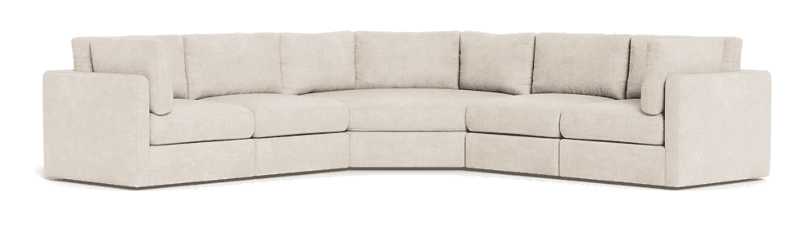 A U-shaped sectional sofa with a modular design, featuring upholstered cushions for both the seat an… — 3D model