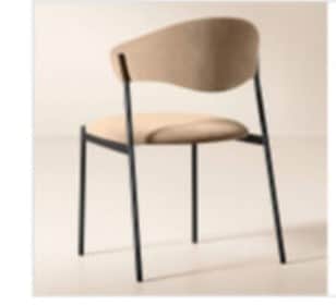 An armless modern side chair featuring a minimalist design. It has a round, cushioned seat and a gen… — free STL 3D model