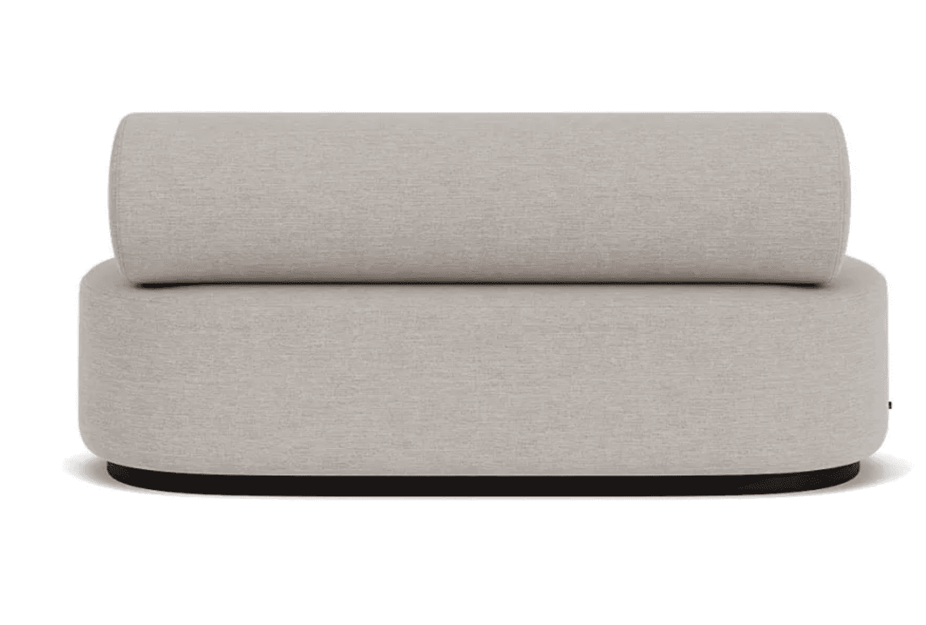 This is a modular lounge chair segment designed for flexible seating arrangements. It features a cyl… — free OBJ 3D model