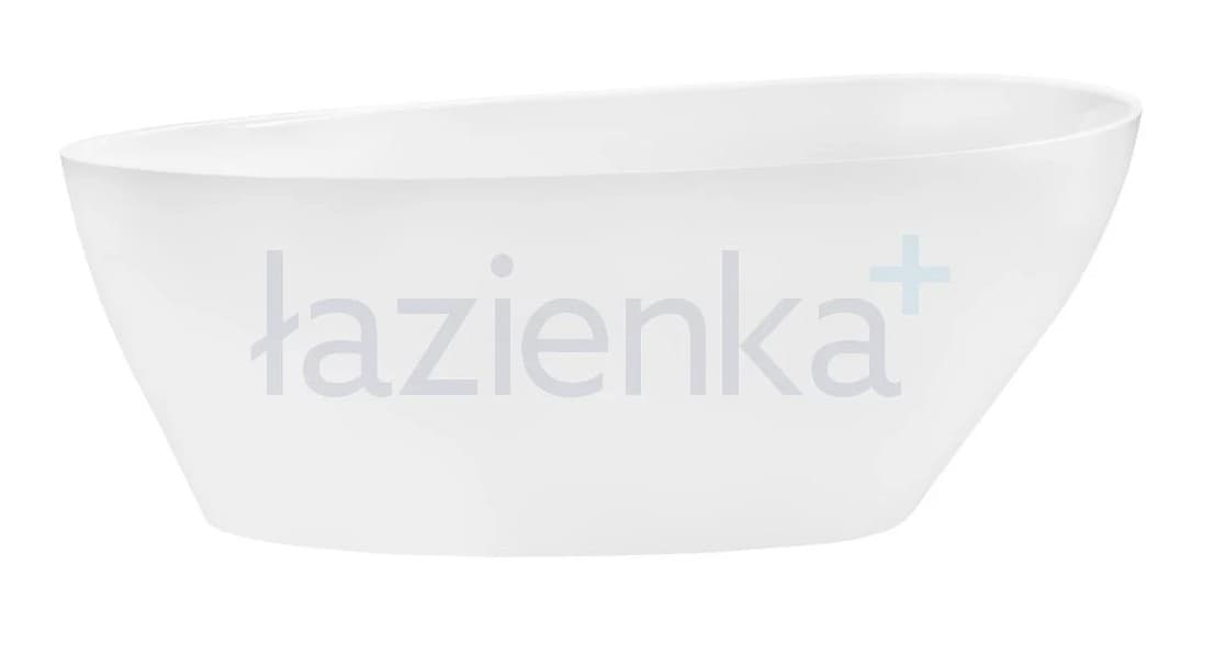 A freestanding bathtub with a modern, minimalist design. The tub has a smooth, seamless exterior with gently sloping sides that converge towards the base. The interior features a smooth, curved surface optimized for comfort. The overall form is organic and sculptural. — 3D model