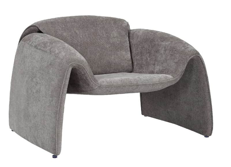 A contemporary armchair with a sculpted, flowing design. The chair features a deep, comfortable seat… — 3D model
