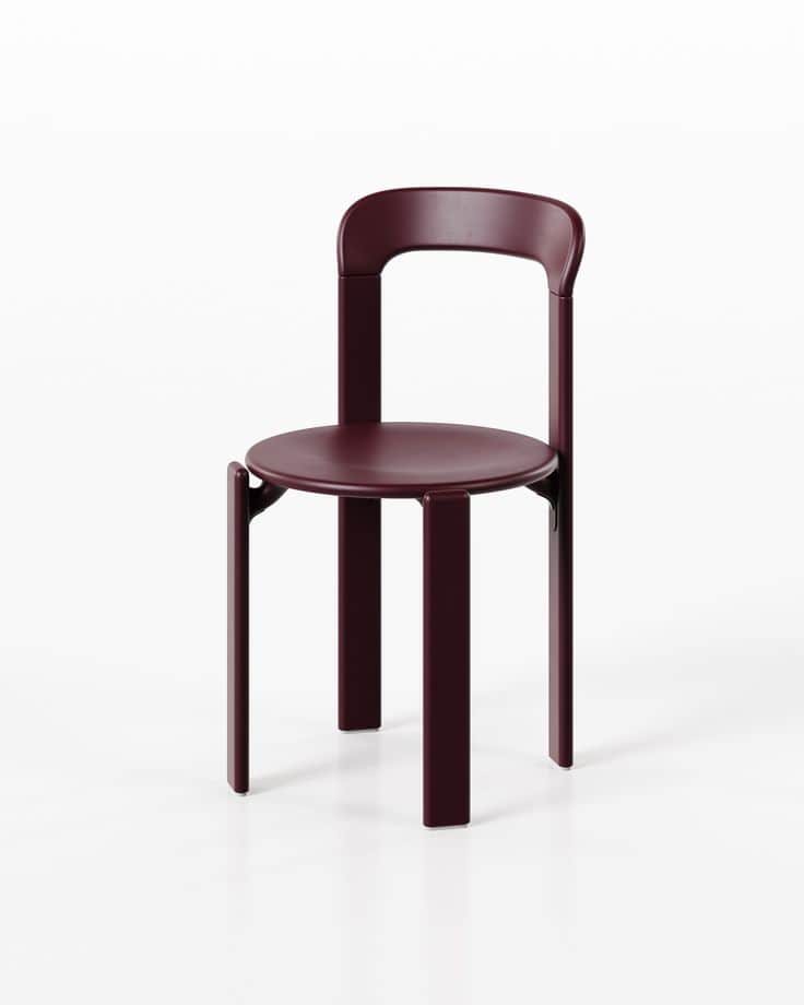A contemporary armless dining chair crafted from what appears to be a single piece of molded plastic… — 3D model