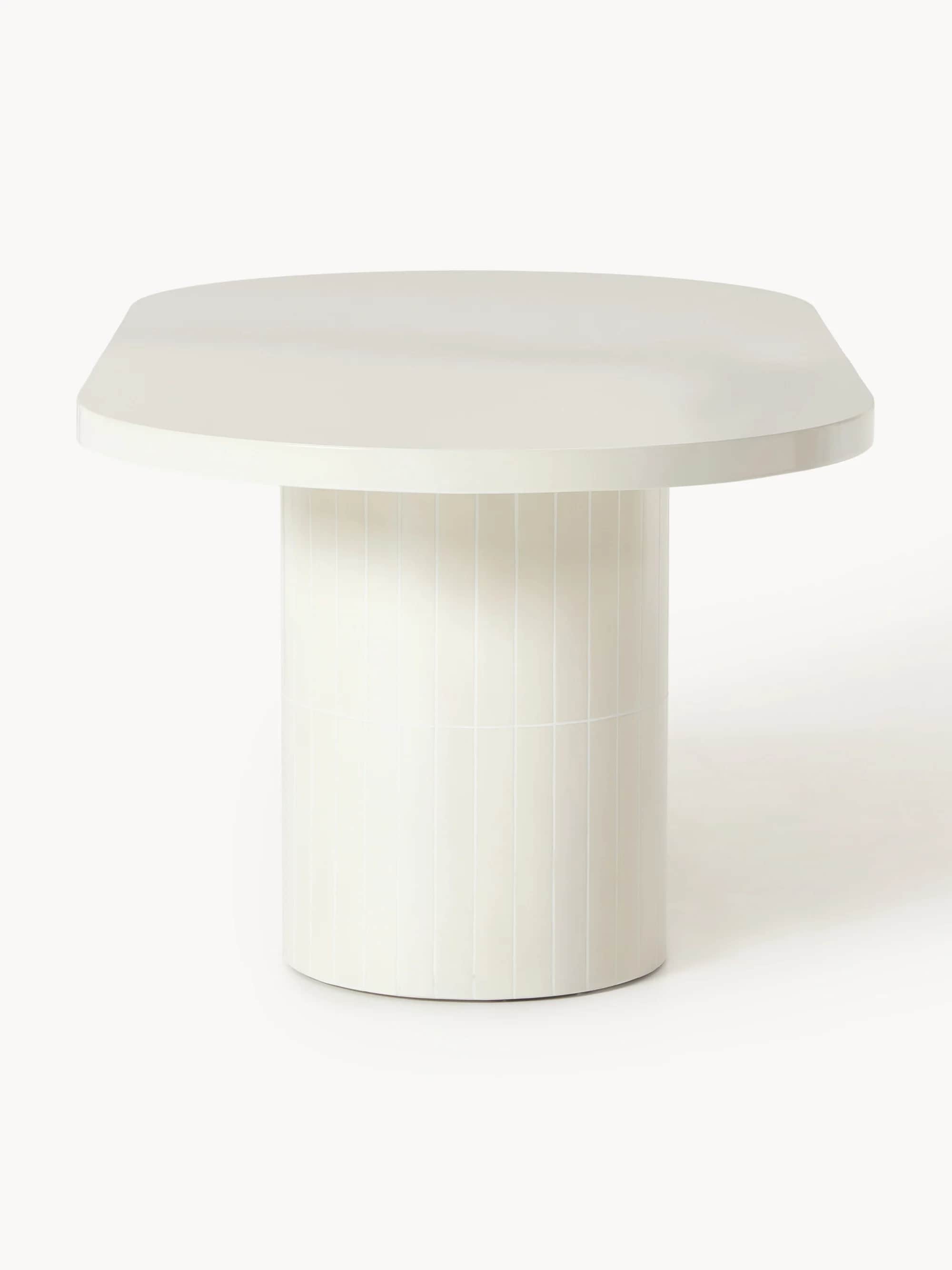 A modern coffee table with a cylindrical pedestal base and a broad, slightly bevelled, flat tabletop… — free SKP 3D model