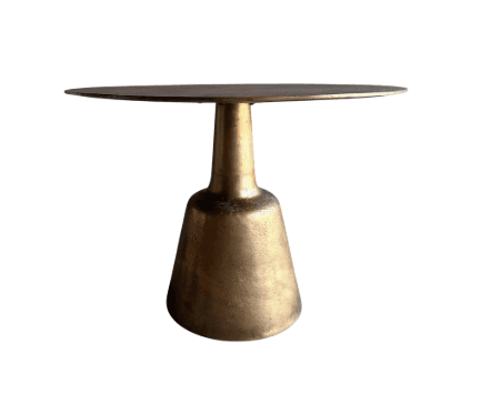 A small, round-topped end table with a distinctive, bell-shaped pedestal base. The top surface is fl… — 3D model