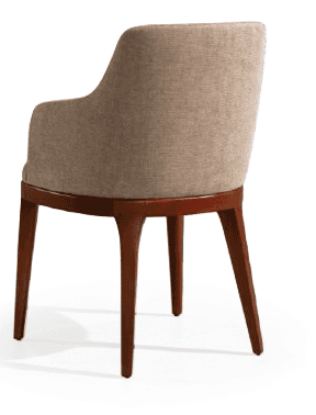 A side view of a upholstered armchair with a wooden base and legs. The backrest is curved and forms… — free STL 3D model