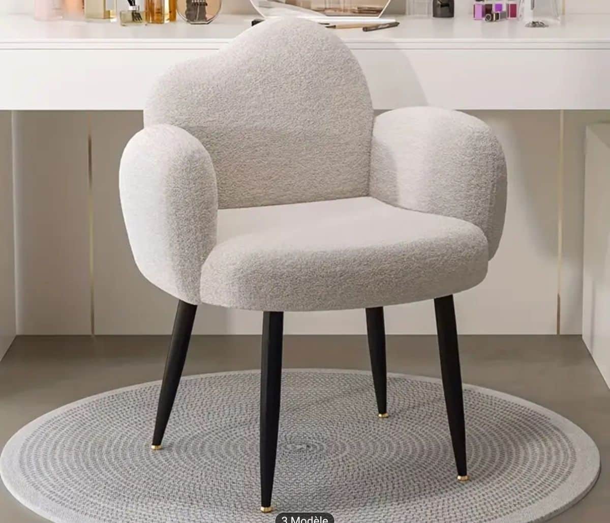 A contemporary accent chair featuring a sculptural form with an organically shaped backrest and inte… — 3D model