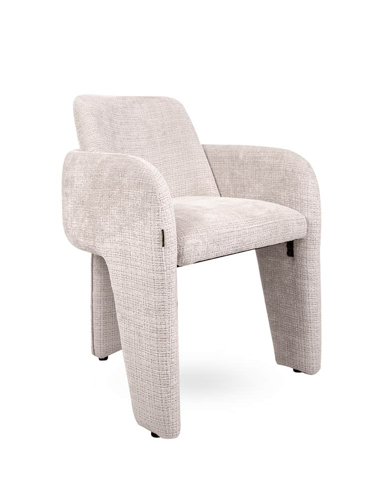 An upholstered armchair with a modern design. The chair features a low profile, wide seat, and gentl… — free OBJ 3D model