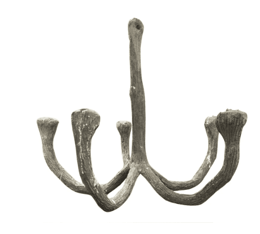 A rustic-style chandelier designed to resemble a branching structure, possibly like tree branches or… — free STL 3D model