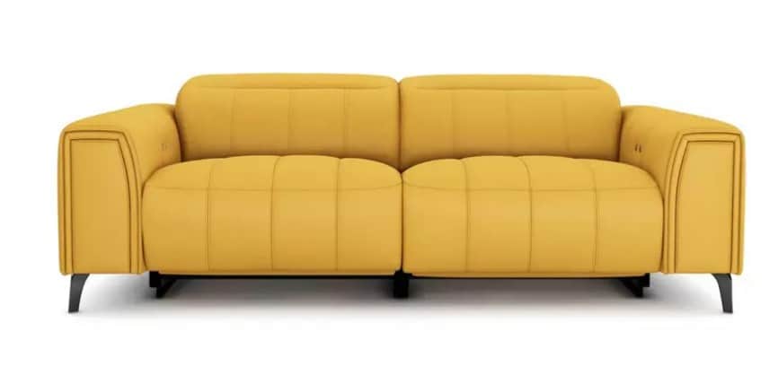A two-seater sofa with a tufted design on the backrest and seat cushions. The sofa has squared arms… — free GLTF 3D model