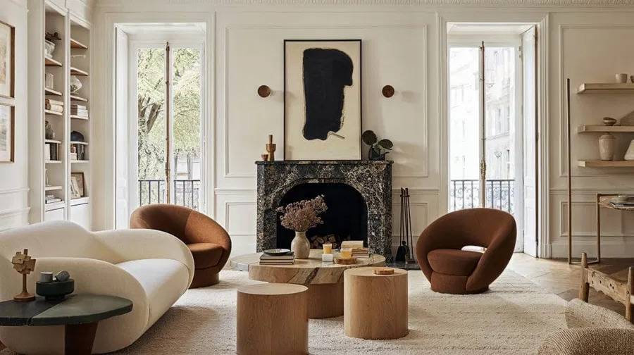 A selection of high-end furniture showcased at major trade fairs